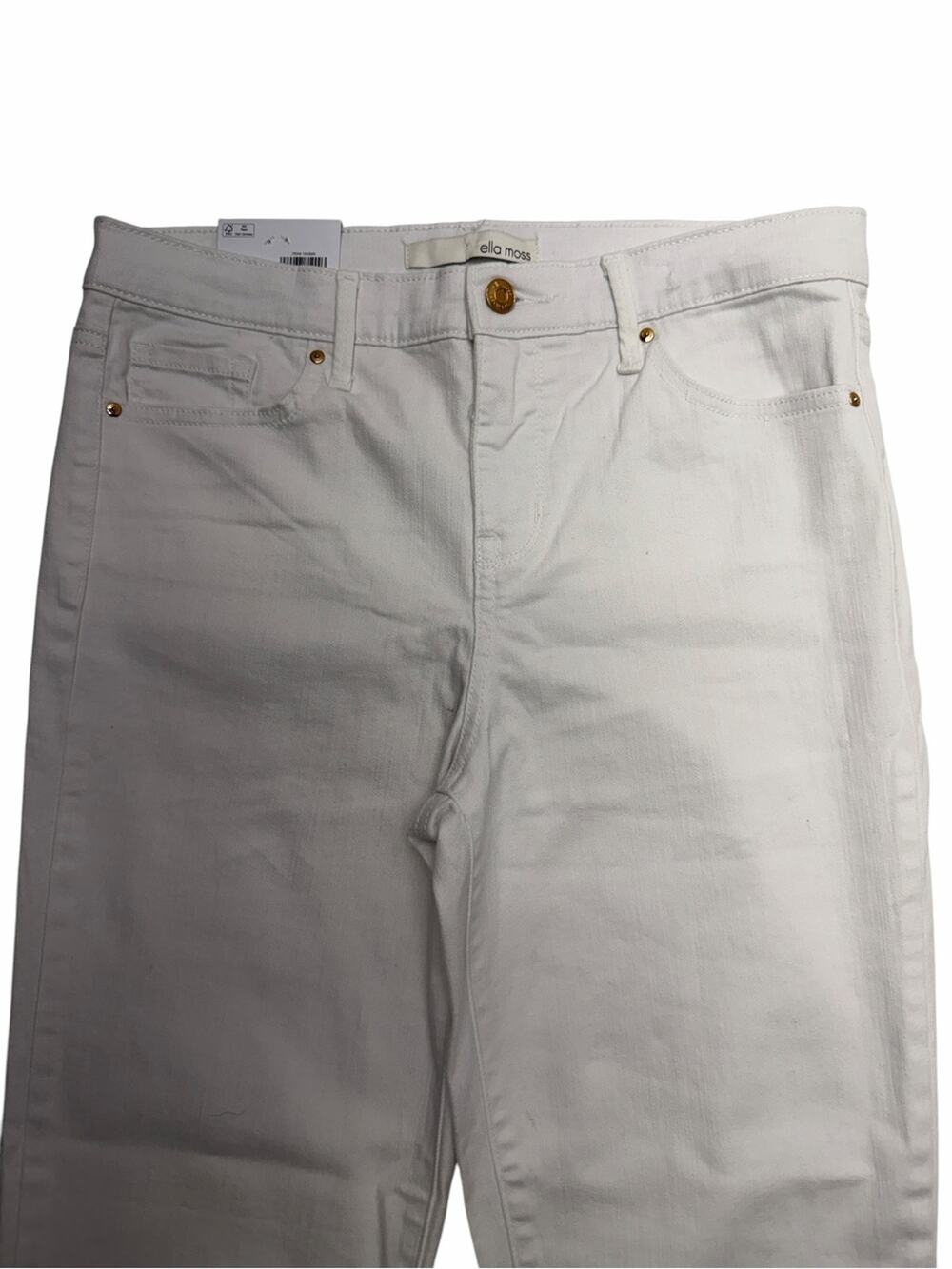 ELLA MOSS Women’s 8 White STRAIGHT ANKLE Jeans - Picture 1 of 4